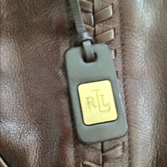Lauren Ralph Lauren Brown Pebbled Leather Hobo Bag $50 - Picture 11 of 12